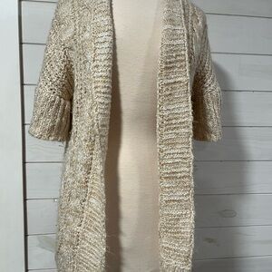 POL Cream Textured Cardigan